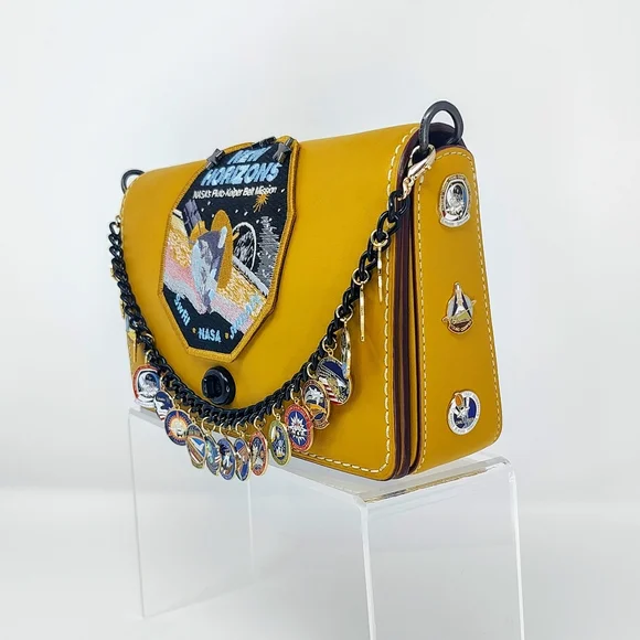 Custom Coach Dinky X NASA. One-of-a-Kind/ Upcycled. Yellow - Picture 3 of 16